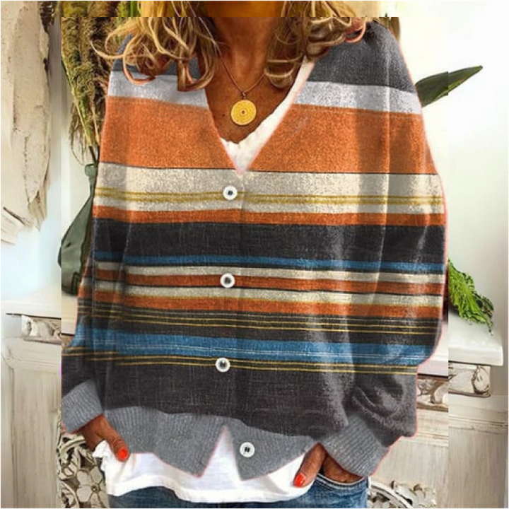 Floral Women's Warm Cardigan, Button Down