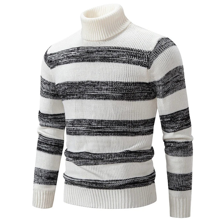 James™ - Knitted Sweater with Standing Collar