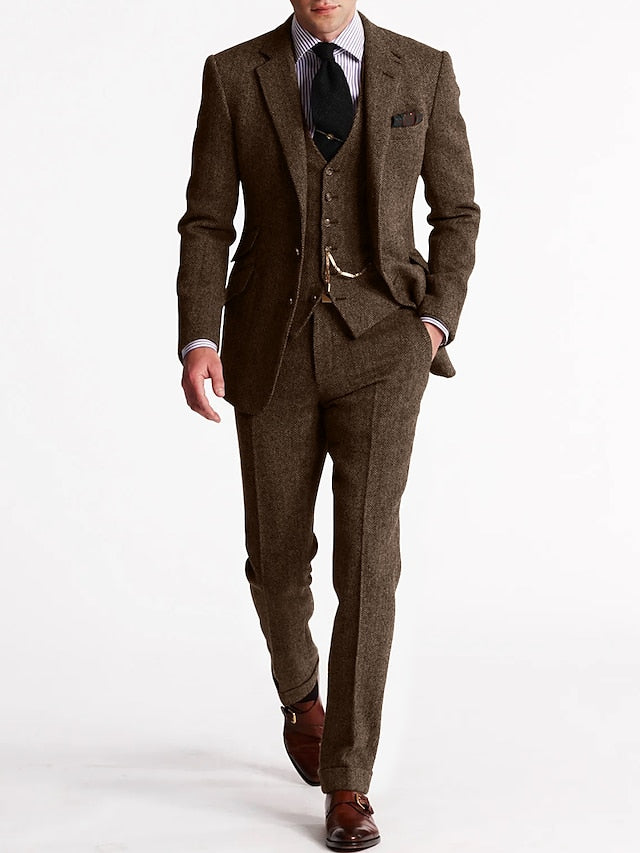 Classic Men's Wedding Suit, Three-Piece